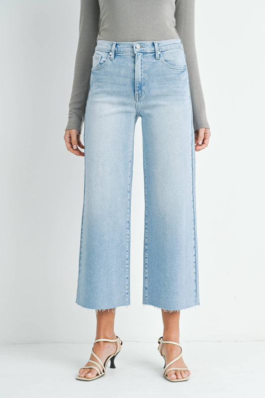 JUST BLACK DENIM - Scissor Cut Wide Leg - LIGHT WASH