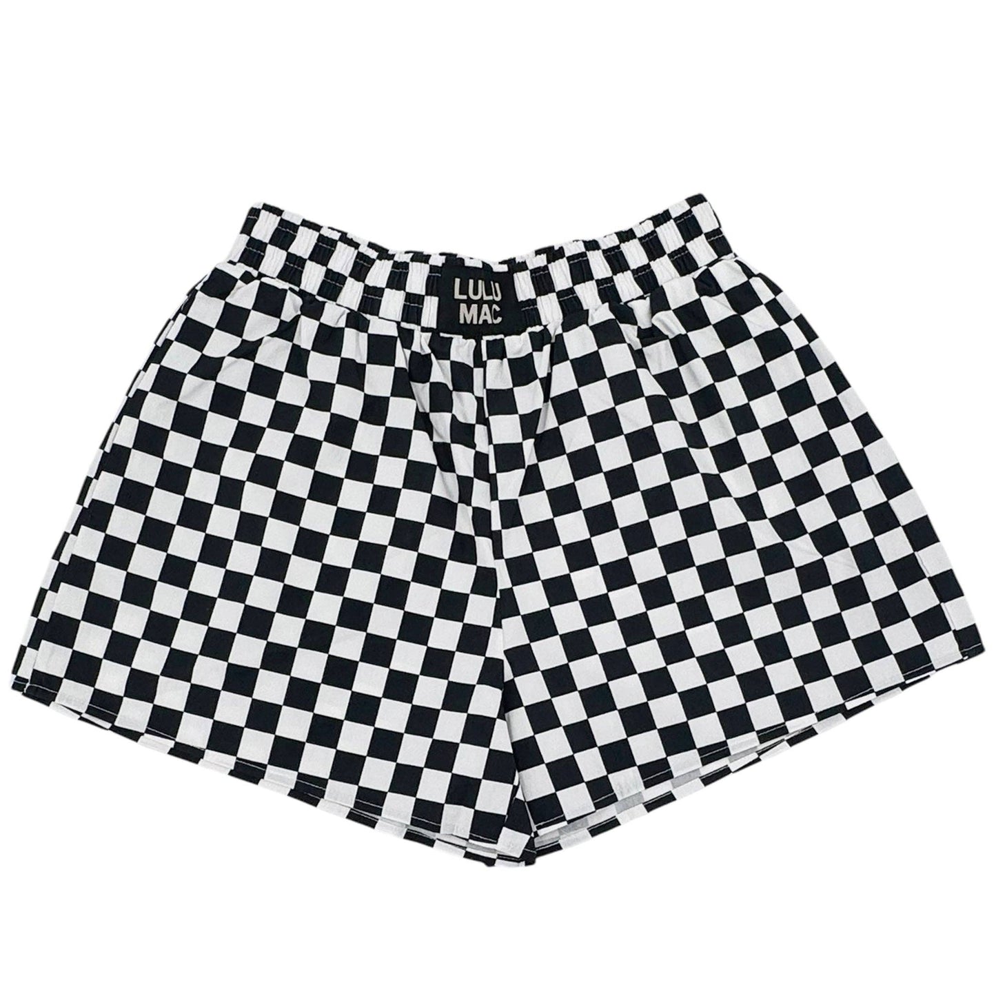 CHECKERED BOXER SHORT - BLACK/WHITE