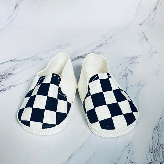 PIT PRINCESS Checkered Shoes for 18 inch Doll