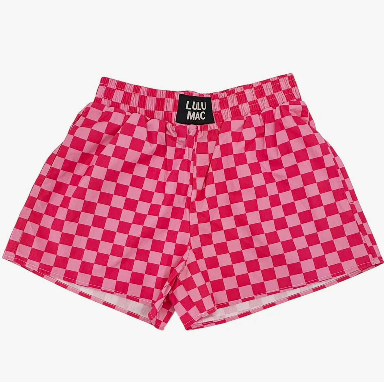 CHECKERED BOXER SHORT - PINK