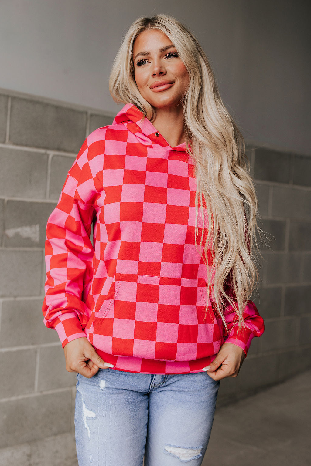 Checkered University Hoodie - Love Language *PRE-ORDER*